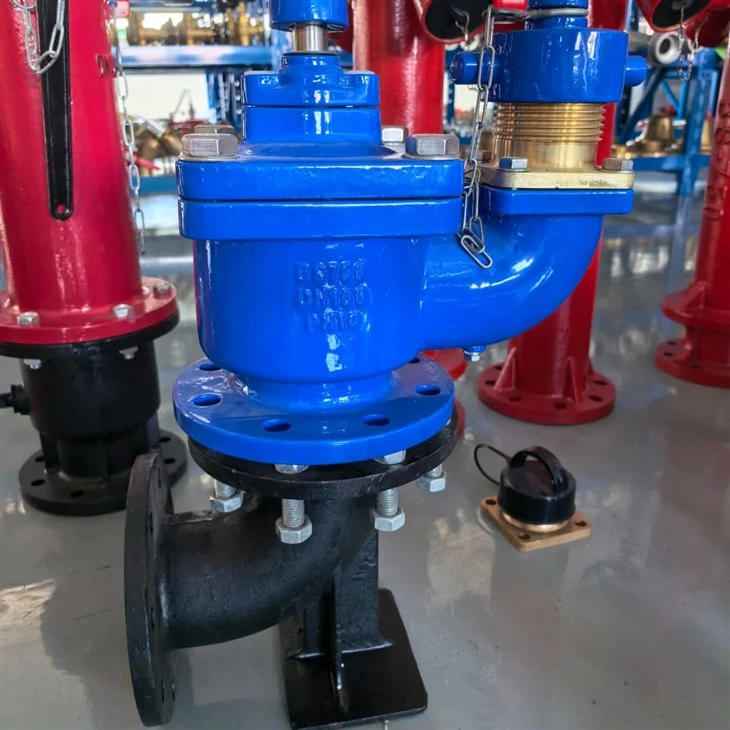 Modrý podzemný požiarny hydrant